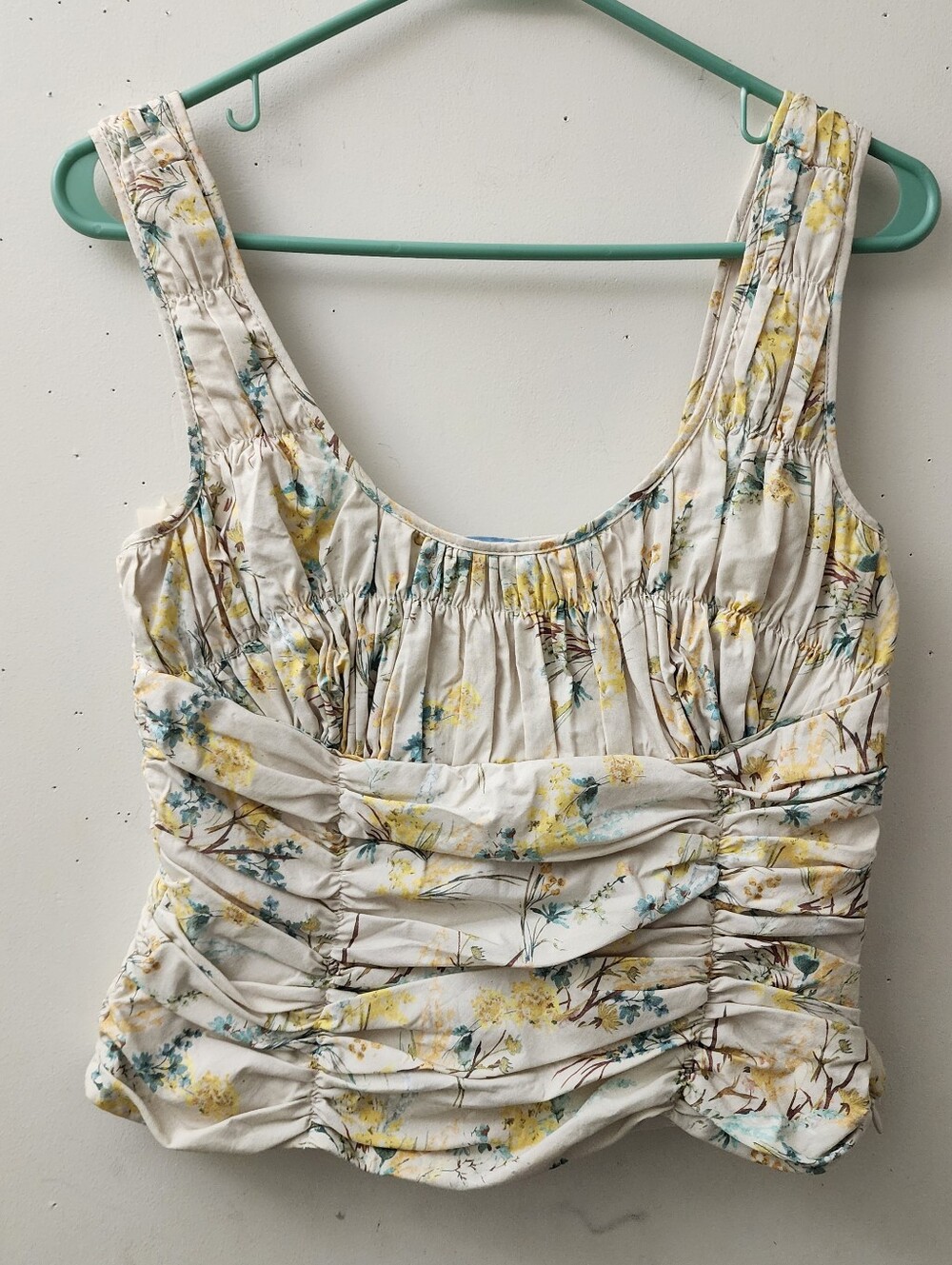 Anthropologie Antonio Melani Clementine Tank Top 4 Ruched Corset Peasant Boho